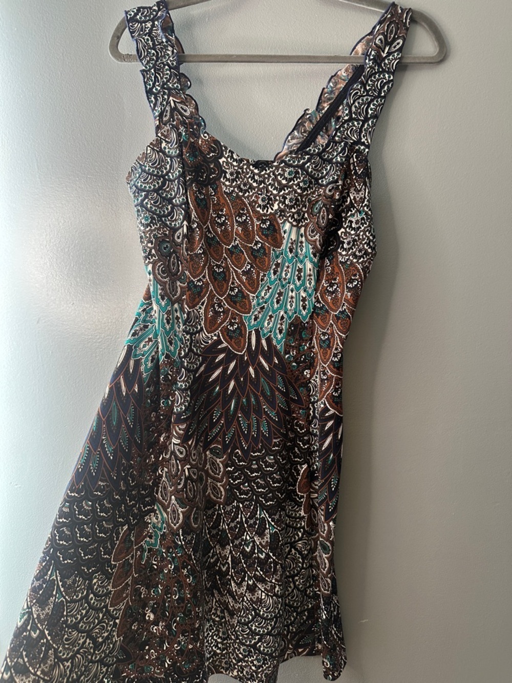 Nordstrom Connected Apparel multicolor Dress sz 6 stretch comfy flowy festival